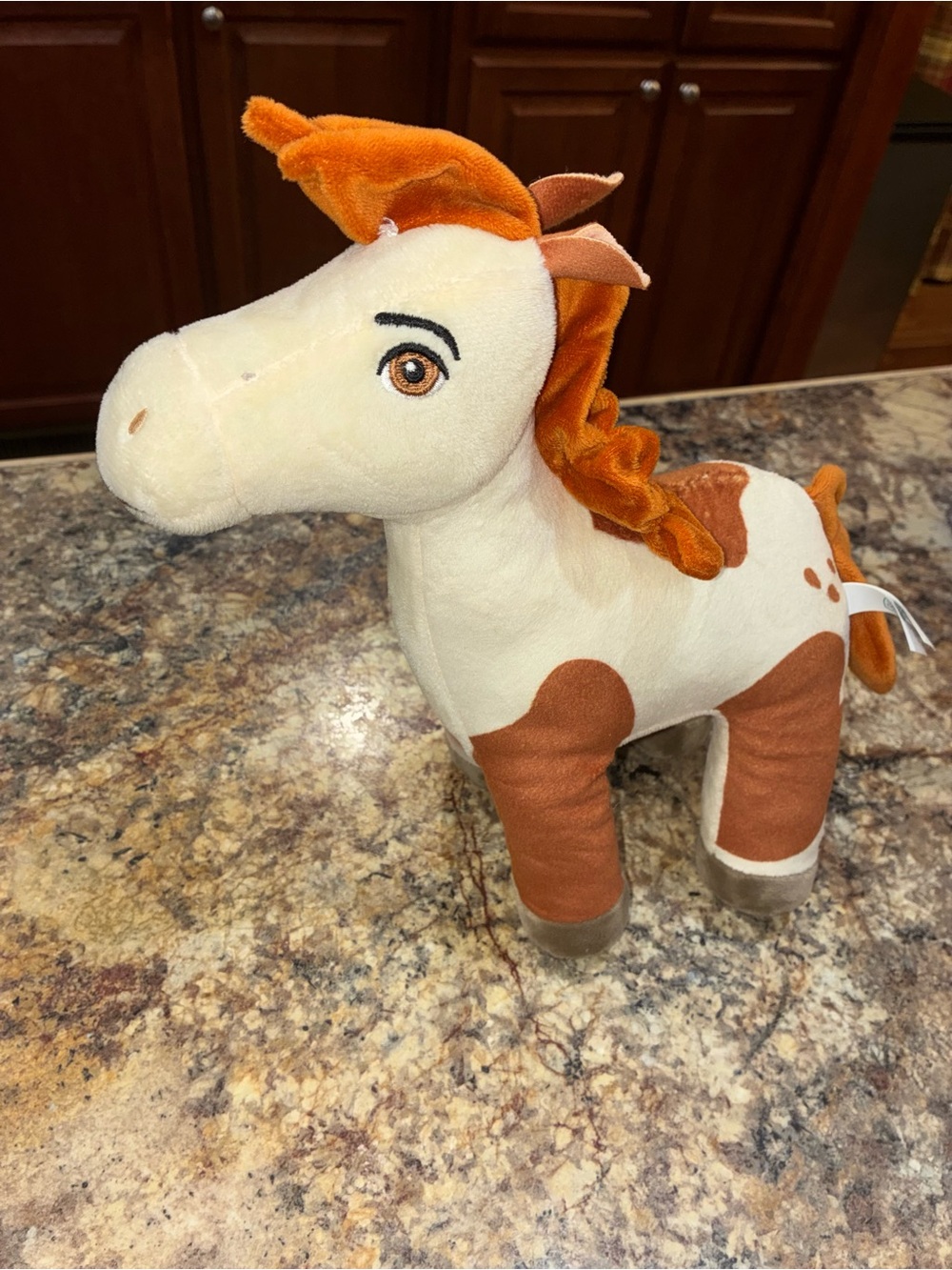 Spirit Plush horse  in Cream and Rust Orange